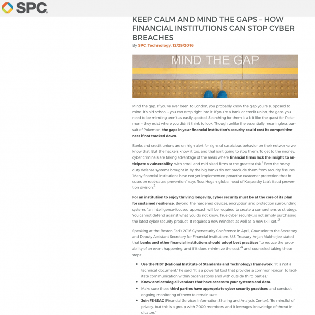 Keep Calm and Mind the Gaps-How Financial Institutions Can Stop Cyber Breaches_BLOG_12.29.16